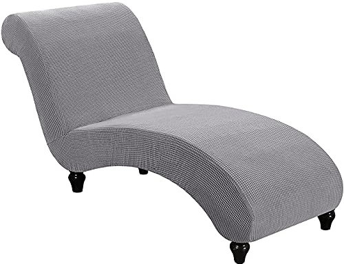 YSLLIOM Chaiselongue Schonbezüge, Liegesessel Stuhlbezug, Relaxliege Deluxe Stuhlbezüge, Schonbezug Stretch rutschfest, Maschinenwaschbar (Hellgrau)