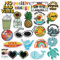 Syhood 20 Stück Hippie VSCO Vintage Patches zum Aufbügeln Applikationen Hippie Retro Gestickte Aufnäher Sommer Strand Aufnäher zum Aufbügeln für Rucksäcke Jeans Jacken und Kleidung DIY Handwerk