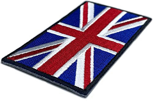 Selbstklebender Aufnäher mit britischer Flagge – England-Flagge zum Tragen auf Ihrer Kleidung oder Ihrem Rucksack zusammen mit Ihren anderen Länderaufnähern – Länderflaggen. Union Jack - 80 x 40 mm