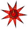 YEPSIO Papierstern-Laterne, Lampenschirm, 9 Spitzen, Papierstern-Lichtschirme, groß, 60 cm, Sterne, hängende Dekorationen für Weihnachten, Hochzeit, Heimdekoration, Geburtstag, Party, Sterne (rot,