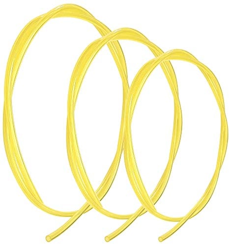 cyclingcolors 3x benzinschlauch 2mm + 2.5mm + 3mm gelb transparent silikon kraftstoffschlauch trimmer rasenmäher kettensäge freischneider