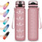 Gourde 1l, Grande Bouteille d'eau de 1 Litre Avec Filtre et Marqueur de Temps, Gourde Sport Sans BPA, Tritan Gourde Étanche, Plastique Gourde Reutilisable pour Sport, Gym, Bureau, l'école, Fitness