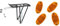 M-Wave Alu-Gepäckträger, Screw on II A || 24-28 || bis zu 25Kgs & Fischer Unisex Fischer Fahrrad Reflektor 85400 Orange, Gelb, Einheitsgröße EU