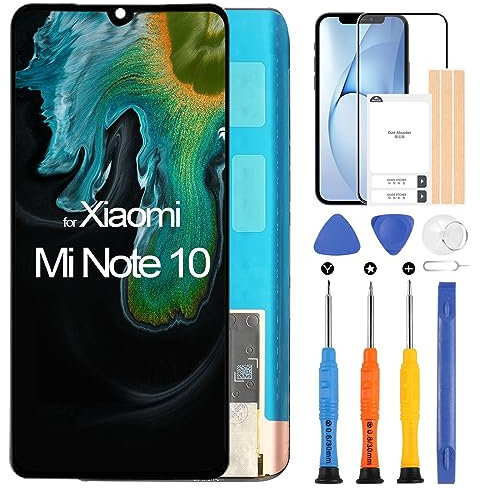 ARSSLY Pantalla OLED de repuesto para Xiaomi Mi Note 10 LCD Display para Mi Note 10 PRO/Mi Note 10 Lite Touch Digitazer con película protectora de pantalla y herramientas