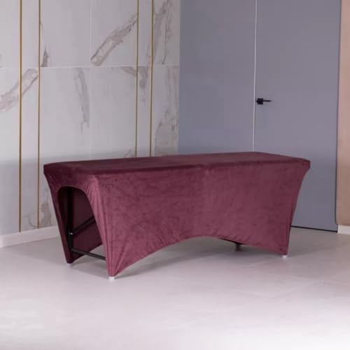 Untitled Verlängerter Liegenbezug für Massagebett | Bezug | Velours | Spannbetttuch für alle gängigen Kosmetikliegen Massageliegen Couches (Feigen, 60 x 180 cm)