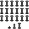 JJWNMLL Lot de 20 vis Chicago M5x12mm Chicago Vis de reliure Chicago Rivet à clous en métal Vis Chicago à tête cruciforme pour ceinture en cuir Bricolage Livre de scrapbooking - noir brillant