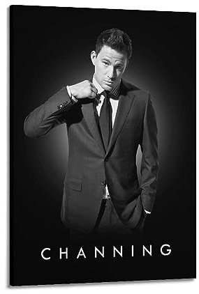 VZRSQZK Schauspieler Channing Tatum Poster, dekoratives Gemälde, Leinwand-Wandposter und Kunstdruck, modernes Familienschlafzimmer-Dekor-Poster, 50 x 75 cm