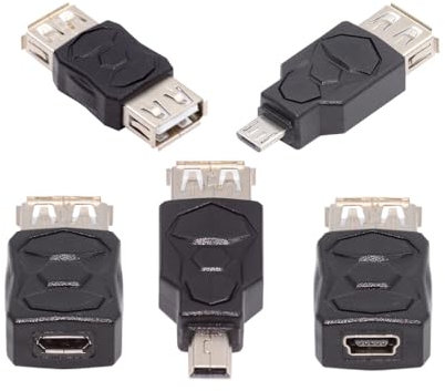 CY Adattatore 5 pz/lotto Micro USB 2.0 OTG Mini USB 5Pin Tipo-A Maschio a Femmina Adattatore di Carica Dati