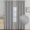 Ystyle Tende Oscuranti per Interni 2 Pezzi, 140x300 CM, Termiche Isolanti, Anti-Rumore, con Anelli, Tenda Moderna Per Camera da Letto e Soggiorno, Grigio Chiaro