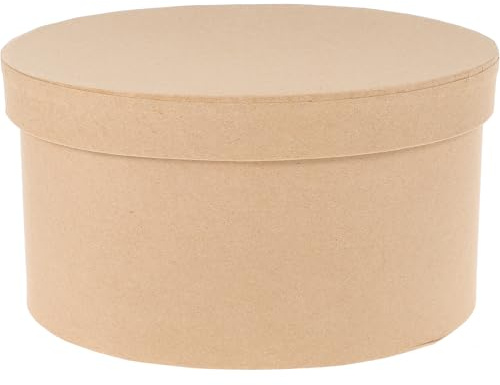 Healeved Ovale Schachtel Aus Hartfaser Mit Deckel 18.00X13.00X10.00 cm | Geeignet Zum Aufbewahren Und Verpacken Von Keksen, Glatte Oberfläche, 1