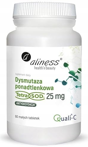 Aliness - Superoxid-Dismutase (Tetra Sod) - 25mg pro Kapsel - Antioxidation - Glutenfrei - 60 Tabletten