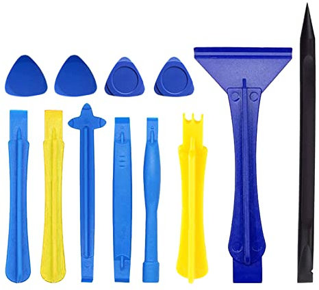 Kit de reparación de herramientas de apertura de electrónica profesional de 12 piezas para desmontar dispositivos móviles, ligero, fácil de usar, barra de palanca de plástico para laptop, juego de