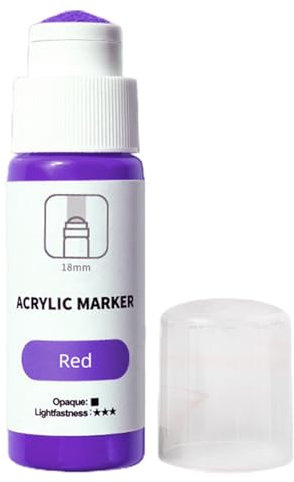 Uhngw Graffiti Mop - Rotulador acrílico de secado rápido con punta de 18 mm, marcador permanente impermeable para graffiti, 60 ml, para murales, lienzo, metal, vidrio, papel