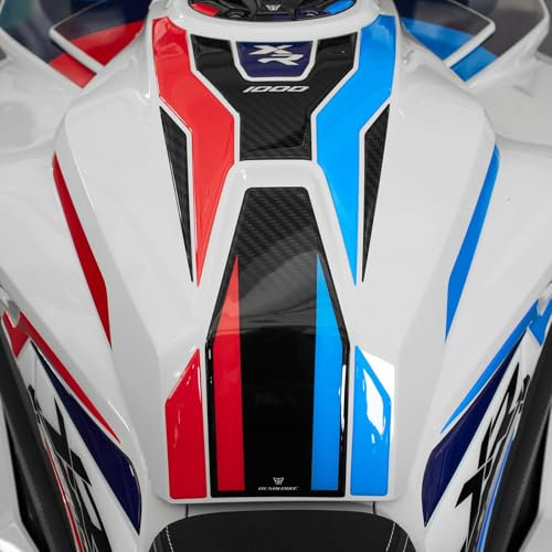 Resin Bike Adesivi Moto Compatibile con BMW M 1000 XR - S 1000 XR 2020-2025. Protezioni Paraserbatoio da Urti e Graffi. Adesivi Resinati con Effetto 3D Made in Italy