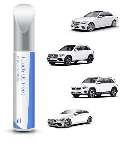 149/9149 Polarweiß Ausbesserungsfarbe – Kompatibel mit Mercedes-Benz A/C/E/G/M/GL/GLA/20-21 GLB/GLC/GLE/GLK/CLA/CLS/SL/SLC/SLK/AMG GT Series – Ausbesserung von Kratzern und Abplatzungen