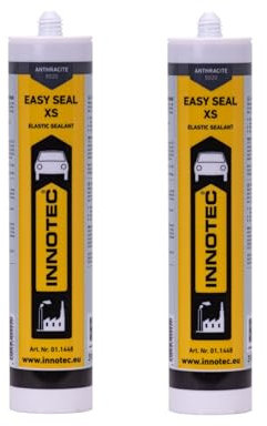 2 Stück Innotec Easy Seal XS Anthrazit - Premium Silikondichtmasse - Sanitärsilikon - Dichtmasse für Innen & Außen - Silikon zum Abdichten & Verfugen im Sanitär- und Küchenbereich - Bausilikon