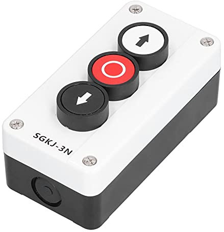 Momentaner Druckknopfschalter-Stationskasten, Start und Stopp, Auf- und Ab-Stopp-Steuerdruckknopf für Winden-Rolltor-LKW-Ladebordwand, 10 A 400 V (SGKJ-3N)