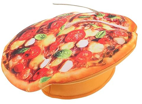 Amosfun Lustige lustige Essenshüte lustiger Halloween- für Party Clownhut faschingskostüme karnevalskostüme Pizza-Raclette Karneval Pizza-Party-Dekorationen Stoff