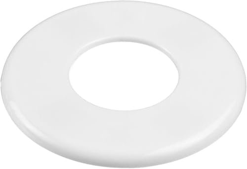 Geteilter Wandflansch, runde Rosettenplatte, 1 Stück, Kunststoffrohr-Wandabdeckungen, Klimaanlage, Lochdekoration, Flanschabdeckung, Dusche, Wasserhahn-Dekor, selbstklebend, teilbar(11.5x5.1cm)