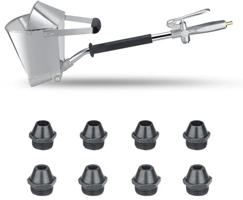 Cemento Malta Pistola a spruzzo,Pistola Tramoggia 4 Jet,Pistola a Spruzzo Malta Cementizia Spruzzatore di Cemento Con Coperchio Hopper Intonaco, Cemento Pistola Spruzzatore per Pareti e Soffitti