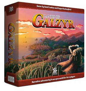 Lands of Galzyr – Open-World Abenteuer-Brettspiel | Erkundung & Storytelling | 1-4 Spieler | Englische Ausgabe