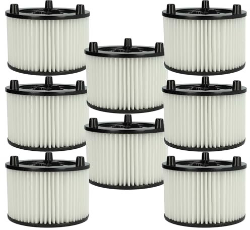 vhbw 8x filtro a pieghe piatte sostituisce Bosch 2609256F35 per aspirapolvere - bianco