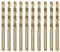 luwiscook HSS Cobalt Jobber Drill Bit, 10pcs 4mm M35 HSS Cobalt Jobber Twist Drill Bit Set with Plastic Case for Drilling Stainless Steel, Hard Metals, Cast Lron, Aluminium and Copper