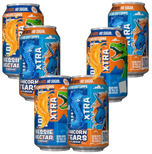 Xtra Nesse Nectar & Unicorn Flavour Soft Drink PMP 330ml – Magical Fruity Sparkling Drink with Extra Flavour Kick (6 x Cans, Mixed)