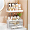 Makeup Organiser - Upgrade 2 Tier 3 Drawers Large Vanity Organisers, Versatile Cosmetic Storage, Exquisite Bathroom Organiser Storage, Skincare Manager, Dressing Table Organisers, Clear