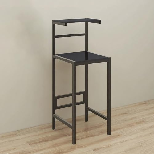 Elitix Coffee Bar Table, Kitchen Microwave & Mini Fridge Stand, Short Metal Stand for Compact Refrigerator with Storage, Small Appliance Platform Rack(Style2,Large)