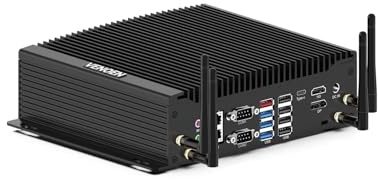 Industrial PC Fanless Mini PC Core i7 10610U, 16GB RAM 512GB SSD Win11 Pro Mini Computer RS232 COM * 6, HD+EDP+Type-C Triple Display, 2*LAN, GPIO, 8*USB, WiFi, SIM, Embedded Mini Industrial Computer