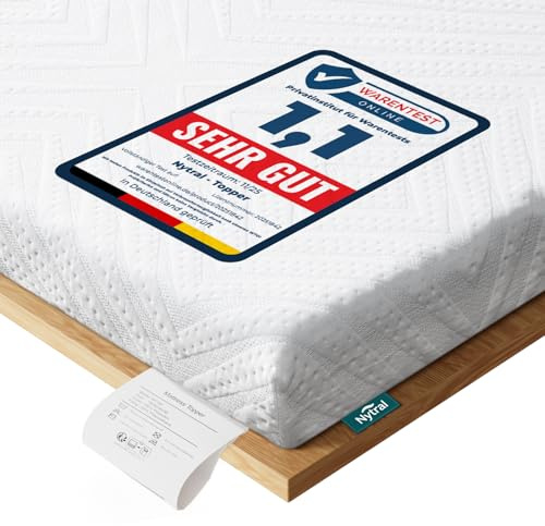 Topper 160x200cm H3 & H4, 7.5 cm Höhe Schlafsofa Bett Gelschaum, Öko-TEX Zertifiziert, Atmungsaktiv & Waschbar, Matratzentopper für Boxspringbett, Wohnwagen & Schlafsofa