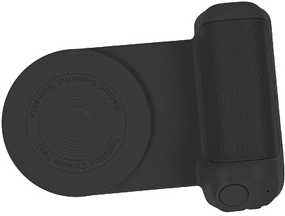 RASTKY Magnetkameragriff, Drehbarer Telefonkameragriff, Ergonomischer Smartphone-Halter, Stabiler Griff für Fotos und Videos, Reisefotografie, PU-Leder (#1)