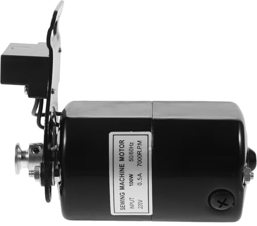 Didiseaon Elektromotor für Nähmaschinen 220v 100w Nähmaschinenmotor aus Stahl und Eisen Installieren Kompatibel mit Haushaltsnähmaschinen für Präzises Nähen zu Hause