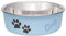 Loving Pets Stainless Steel Bella Dog Bowl Non-Slip Dishwasher Safe & Bacteria Resistant Metallic Pet Dish - Murano Blue - Medium (796 ml)