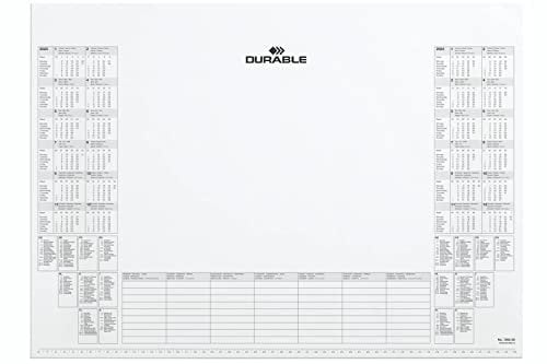 Durable Kalenderblock mit 25 Blatt und zweifachem Jahreskalender, 570 x 410 mm, weiß, 729202