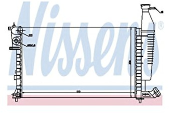 NISSENS Kühler Motorkühlung Kühler Wasserkühler Motorkühler Netzbreite 378mm Netzlänge 610mm Netztiefe 23mm 63547
