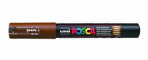 uni-ball Posca PC-1M Extra Fine Bullet Tip Marker - Brown, Pack of 12