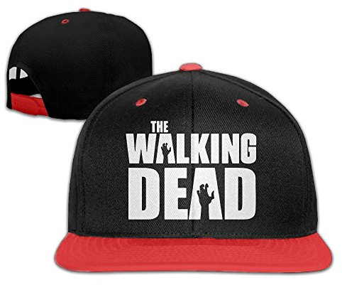 Hittings The Walking Dead Snapback Adjustable Hip Hop Baseball Cap/Hat for Unisex Red