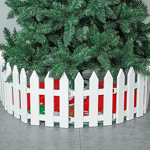 IEVE Lot de 4 clôtures blanches pour sapin de Noël, décoration de fête de mariage, décoration de maison ou de jardin (longueur totale : 100 cm)