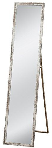 Boltze Standspiegel Melificent (Spiegel für Ankleide, Garderobe, Landhaus-Stil, Holzrahmen Shabby, Maße 155x34x3 cm) 1004011