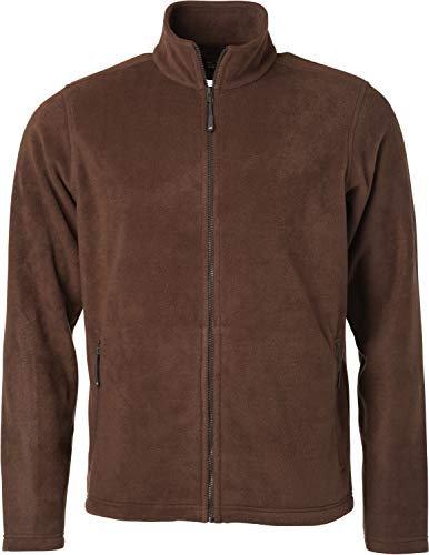 James & Nicholson Herren Fleece Jacke, Braun (Brown), Large