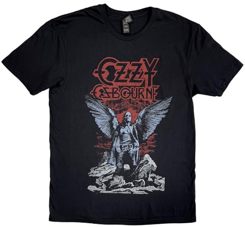 Ozzy Osbourne T Shirt Angel Wings Logo Nuevo Oficial De Los Hombres Size XL