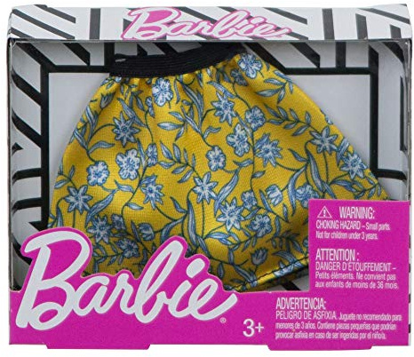 Barbie Mattel Fashion Bottom - FXH86 - Skater Skirt with Floral Flowers - New