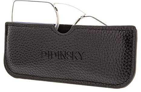 DIDINSKY Lesebrille für Damen und Herren Randlose. Blaulicht das Computerleser blockiert. Unzerbrechliche Anti-Glare-Brille im Taschenformat. Black +1.0 - HERMITAGE SQUARE