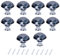 PETITES ECREVISSES 10 pcs 40mm Kristall Türgriff, Transparent Diamant Form Kristall SchrankKnöpfe Möbelknöpfe Möbelgriffe Schrankgriffe Mit schrauben (Schwarz)