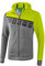 Erima 5-C Trainingsjacke mit Kapuze GrauGruenSchwarz, S Herren