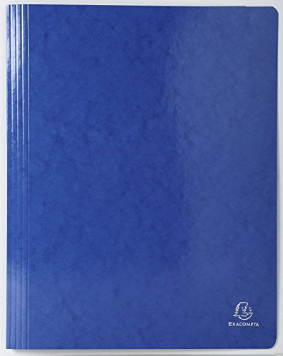 Exacompta 25 flat bar folders Iderama laminated dark blue