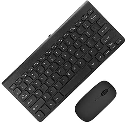 Combo de Teclado y Ratón alámbrico, Juego de Teclado de Mouse, USB Ultrafino Portátil Compacto Teclado con Teclas Redondas, Teclado y Ratón con Cable para Laptops PC