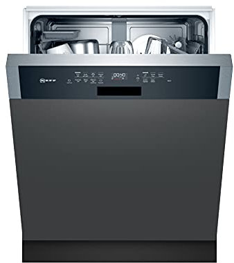 NEFF S147EAS36E N 70 Teilintegrierter Geschirrspüler, 13 Maßgedecke, Edelstahl, 81,5 cm Höhe